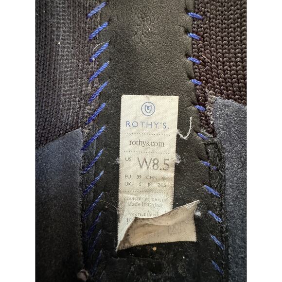 Rothy's Shoes Women's Black  Ballet Pointed Toe Maritime Flats Sz W8.5 - Picture 8 of 8